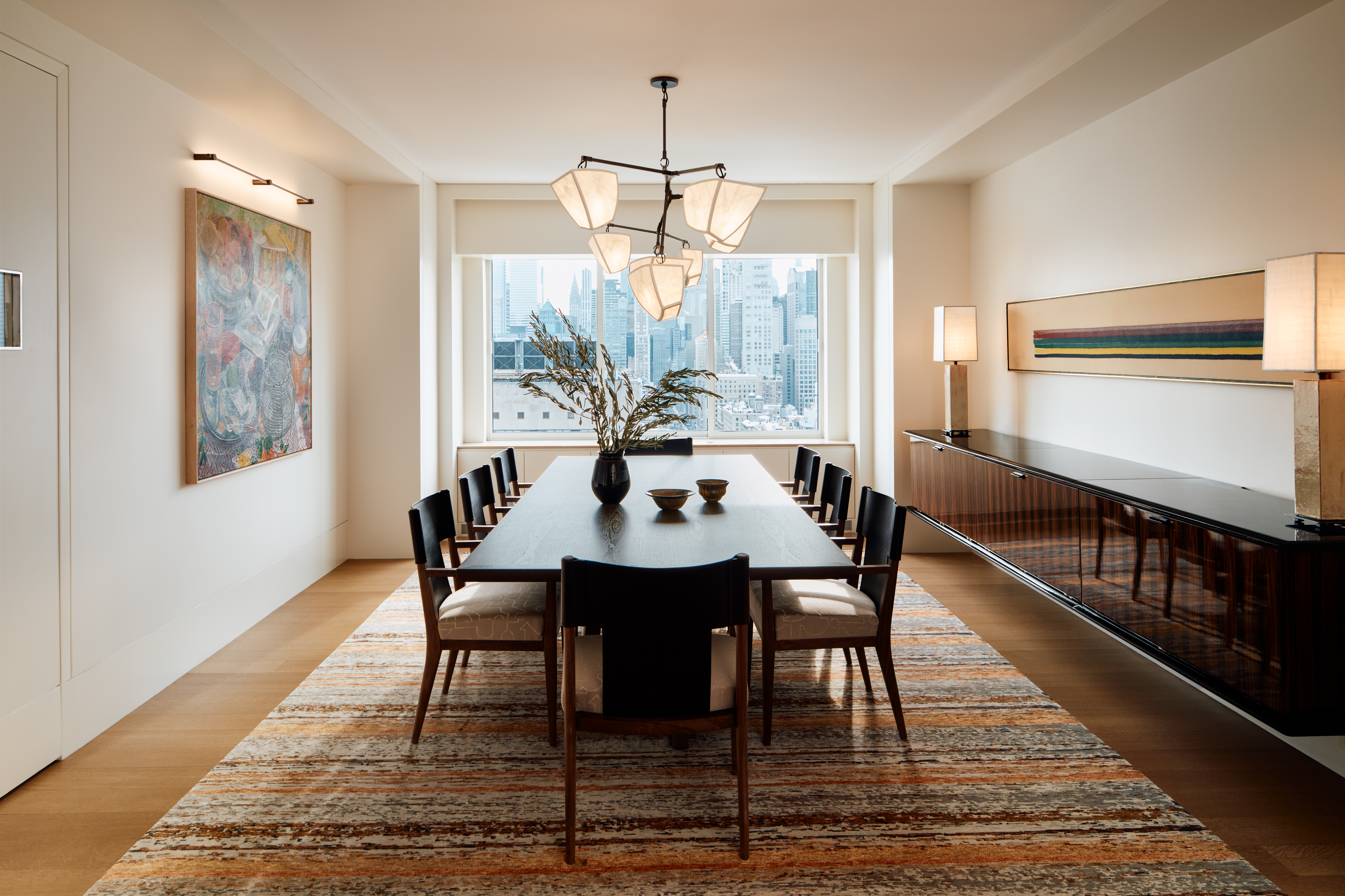 Dining room with chandelier