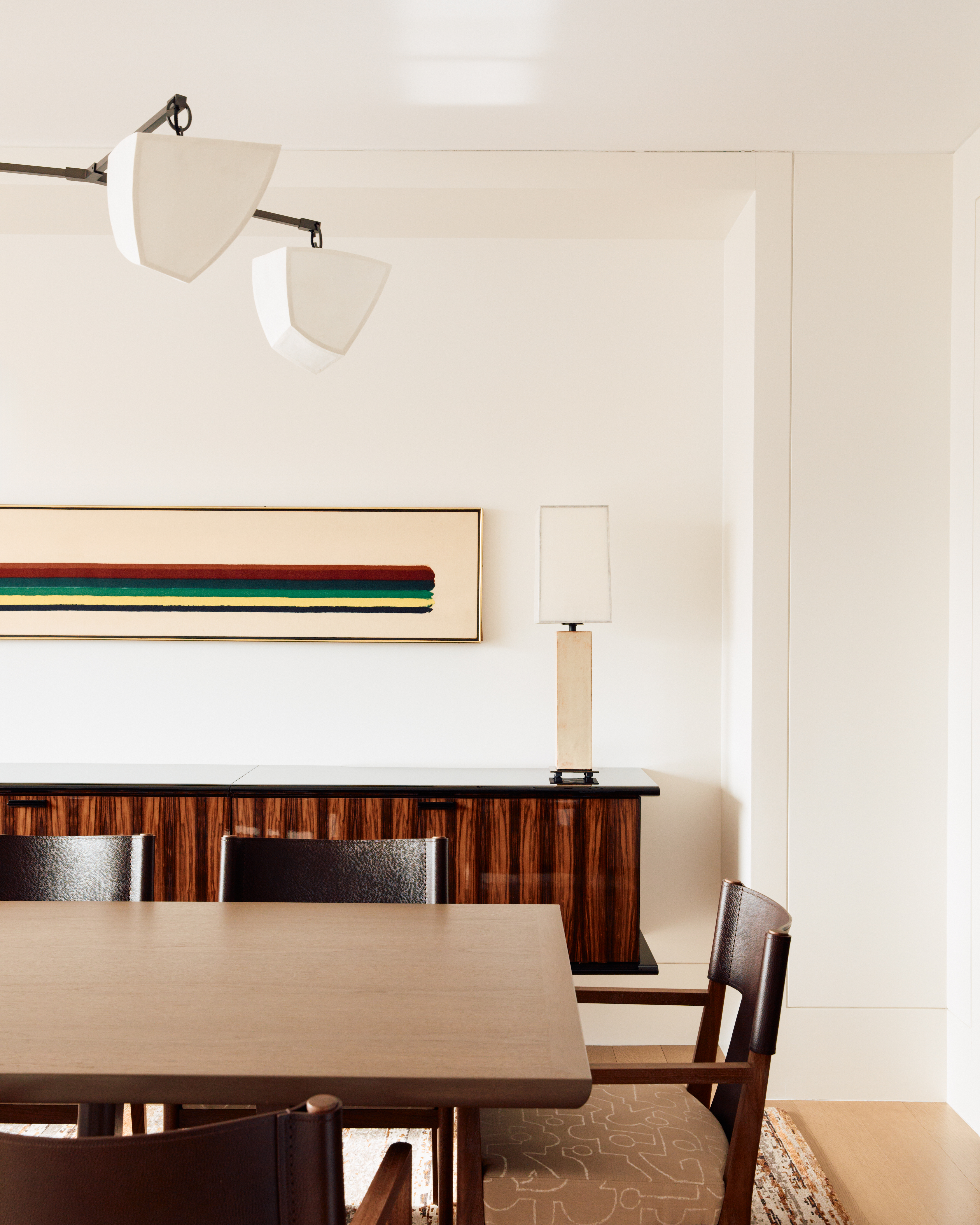 Living room with art collection
